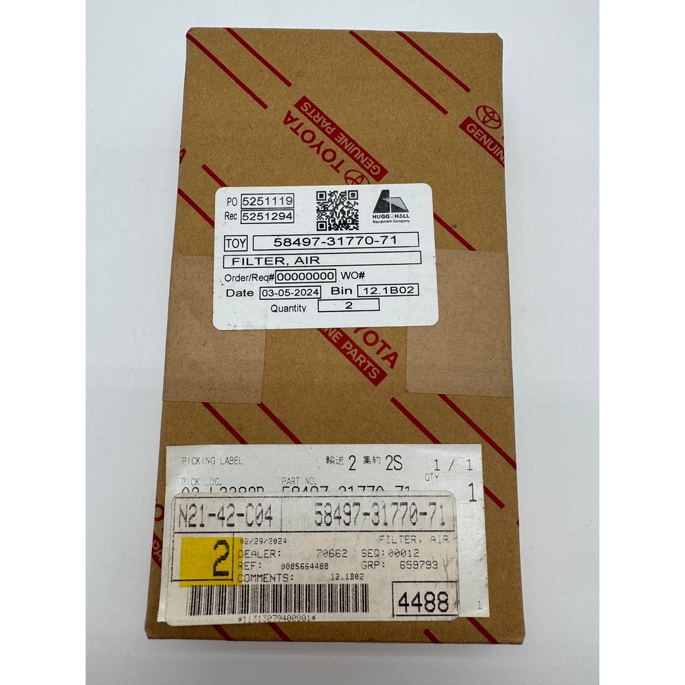 Toyota Genuine Air Filter 58497-31770-71 OEM Forklift Industrial Part Japan